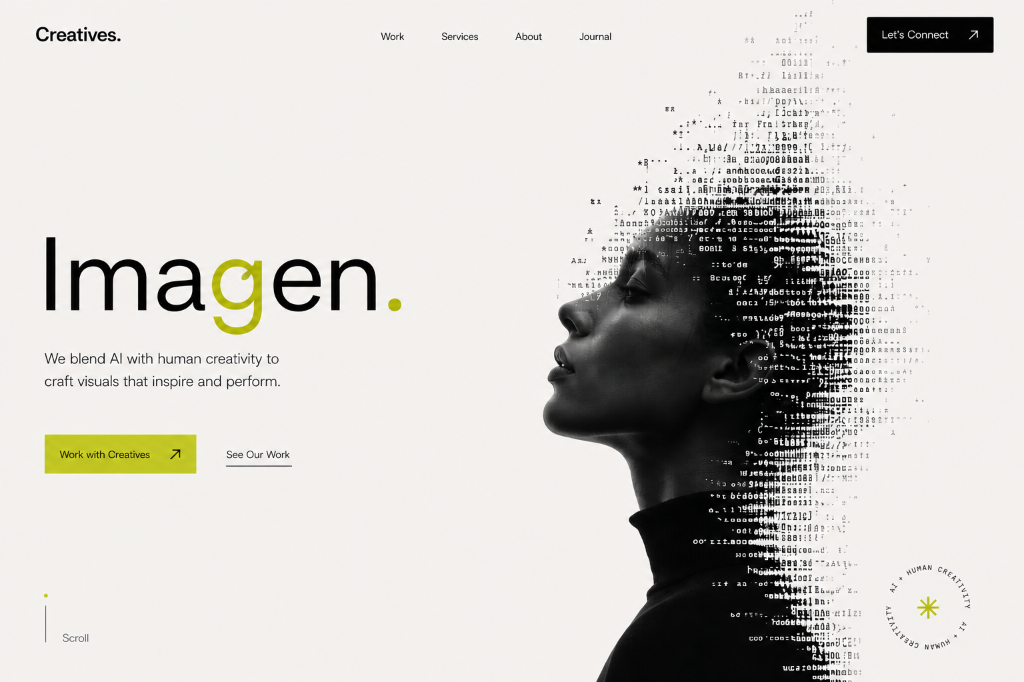 Creatives Imagen - AI creative agency website design